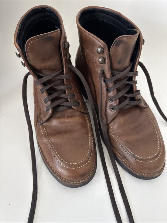 Thursday Diplomat Moc Toe Brown Nubuck Lace Up Boots Men\'s Size 10.5 Leather main image 5